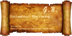 Galambosi Marianna névjegykártya