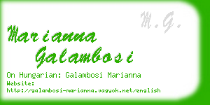 marianna galambosi business card